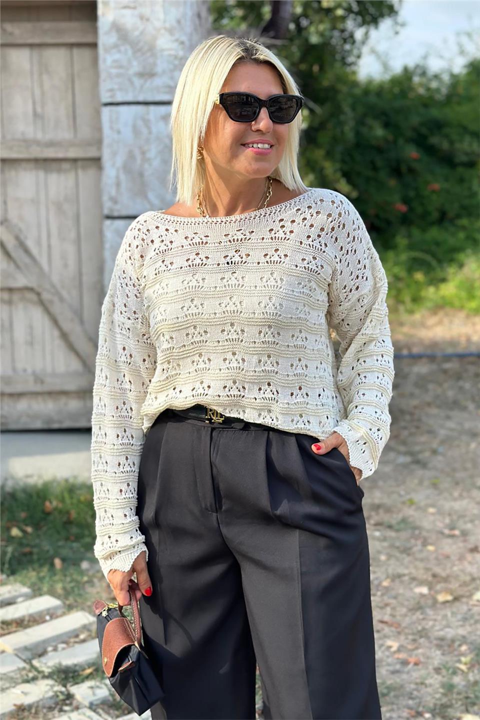 Simli Ajurlui Triko  UK228020224-BEJ-STD