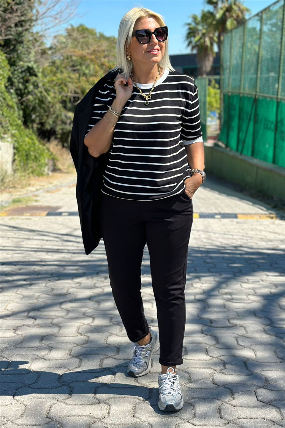 Siyah Krep Kumaş Likralı PantolonAK214004-SIYAH-S