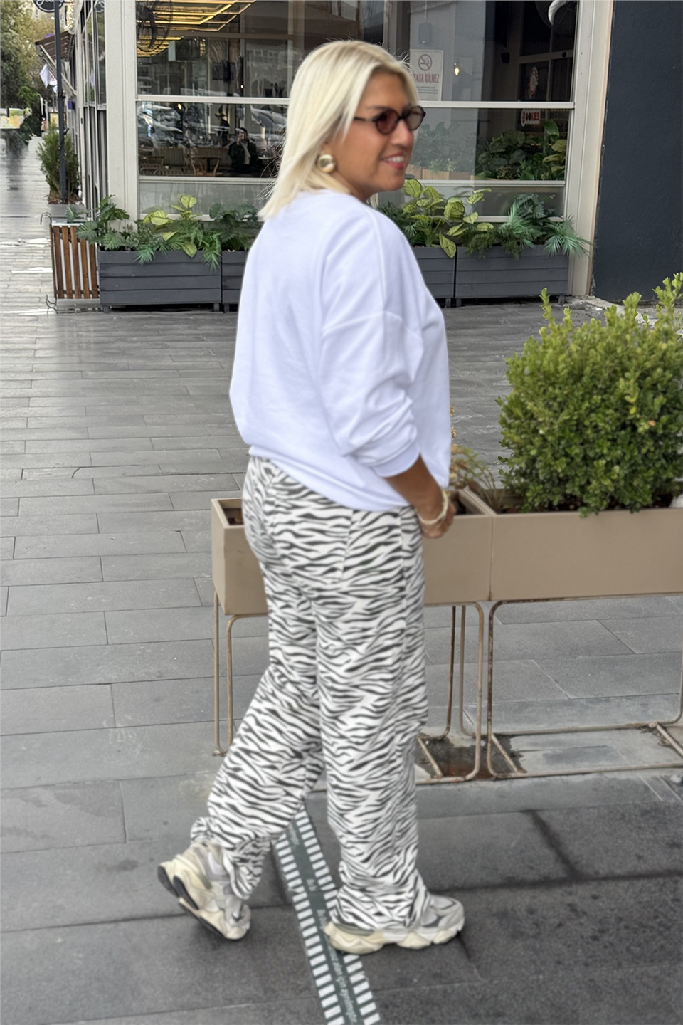 Zebra Zebra Desenli Kadın Jean PantolonAPNT20250992-ZEBRA-36