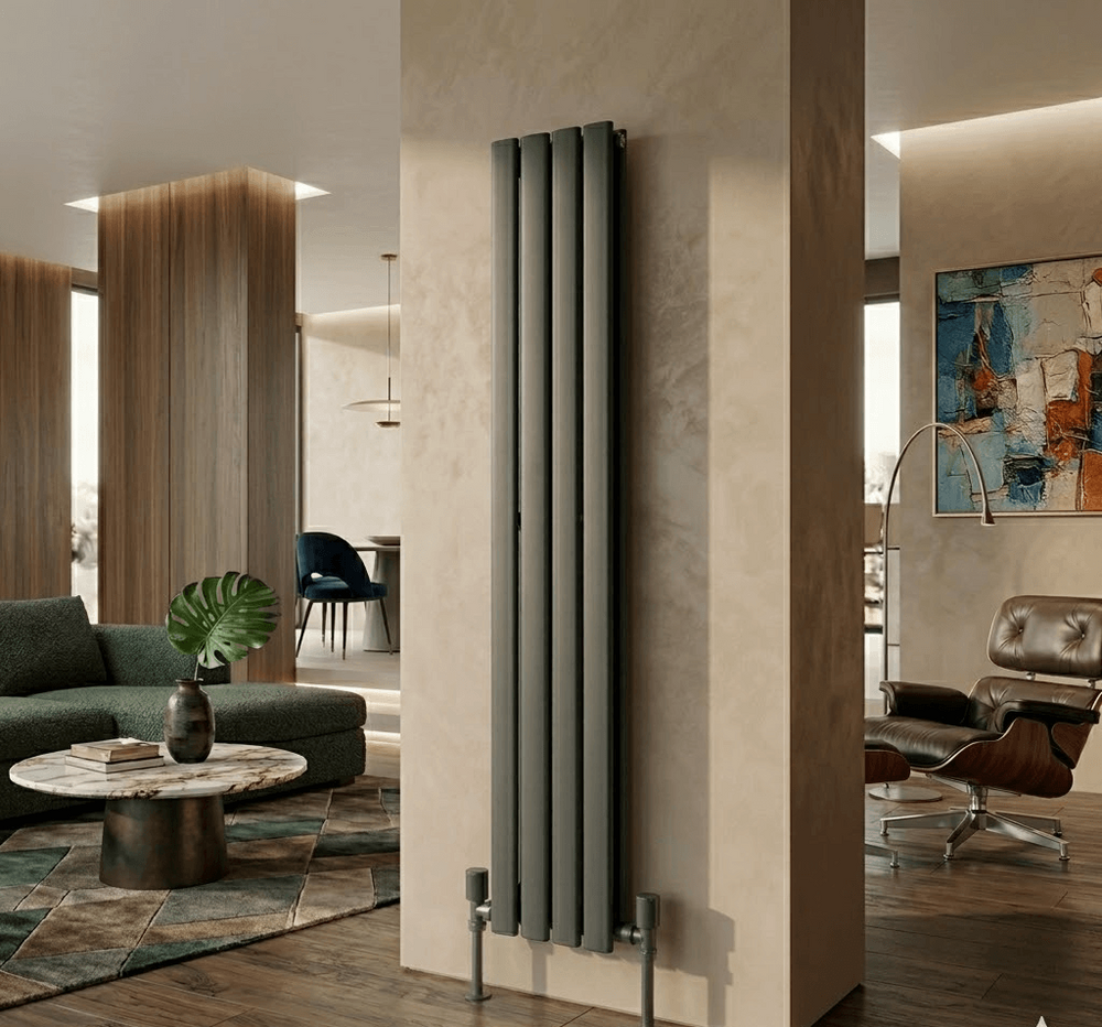AURA Çelik Dekoratif Radyatör 1800x304 Antrasit