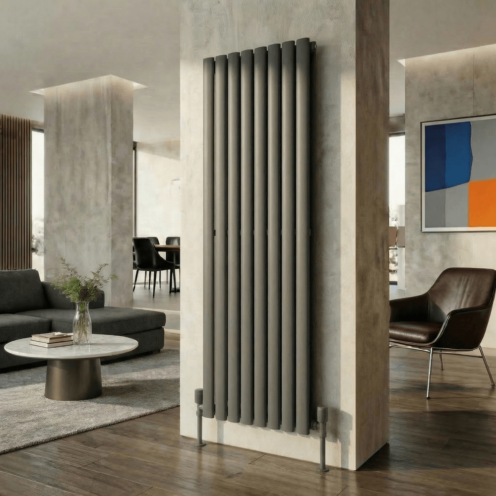 AURA Çelik Dekoratif Radyatör 1800x608 Antrasit