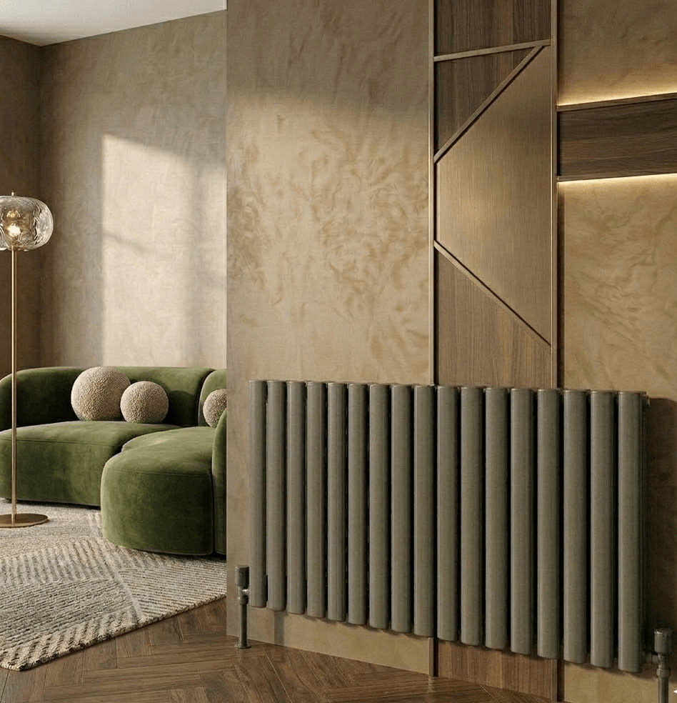 AURA Çelik Dekoratif Radyatör 600x1368 Antrasit