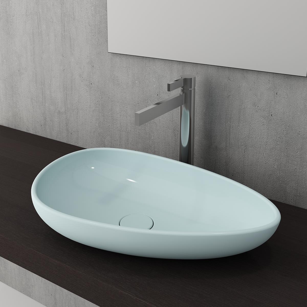 Bocchi Etna Çanak Lavabo 58 cm Mat Buz Mavisi
