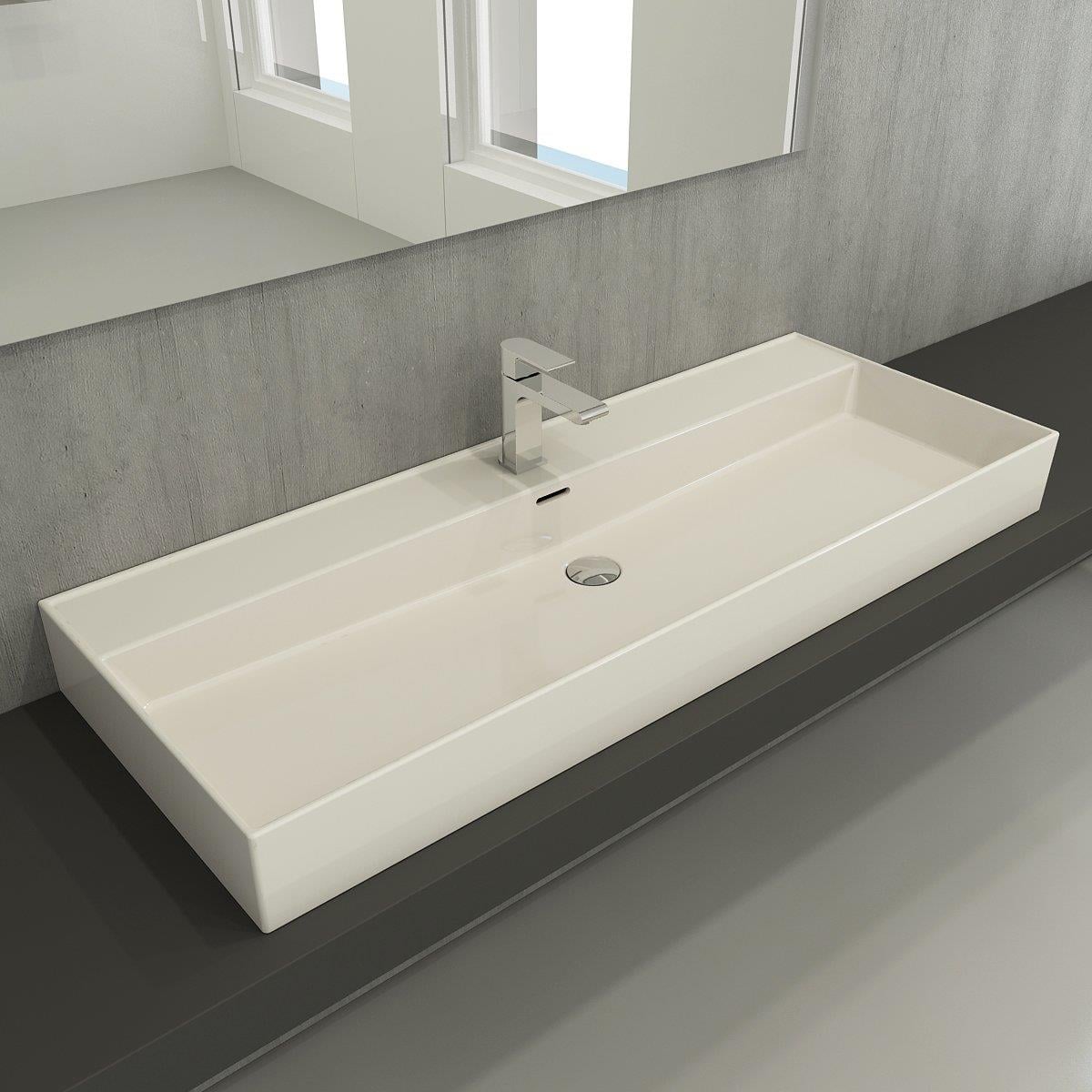 Bocchi Milano Etajerli Lavabo 120 cm Parlak Bisküvi
