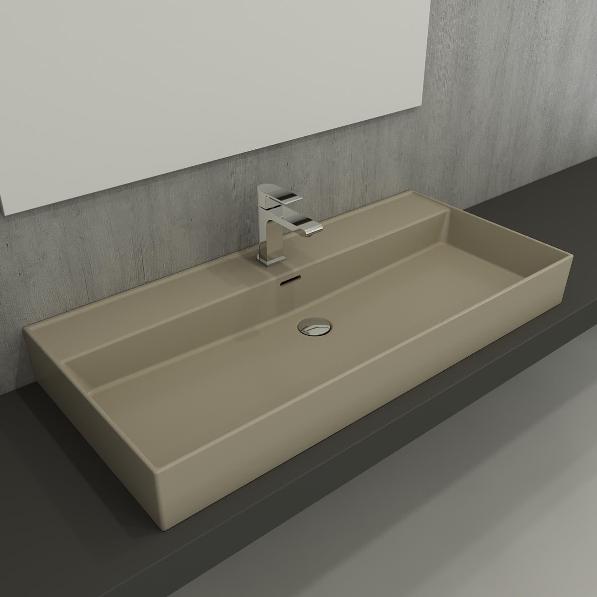 Bocchi Milano Lavabo 100 cm Mat Kaşmir