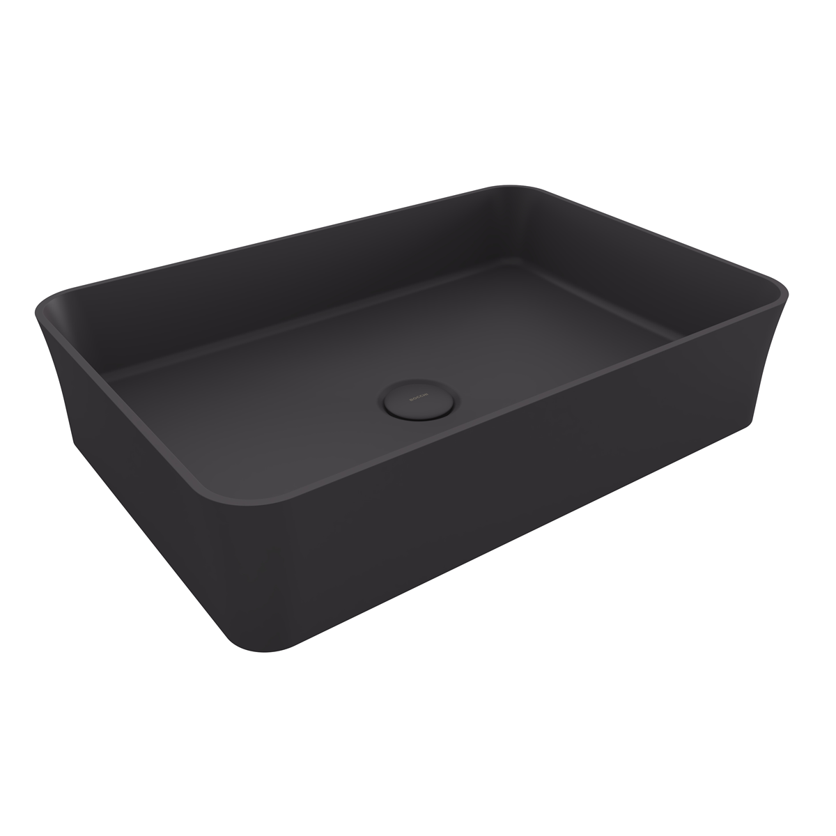 Bocchi Slim Line Dikdörtgen İnce Kenar Lavabo 55x38 cm Mat Antrasit 