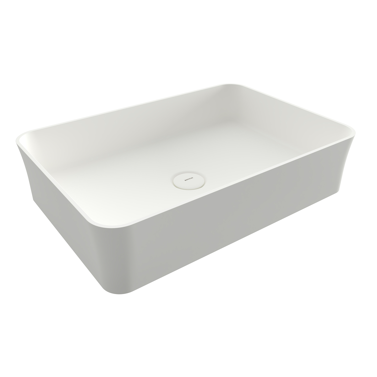 Bocchi Slim Line Dikdörtgen İnce Kenar Lavabo 55x38 cm Mat Beyaz
