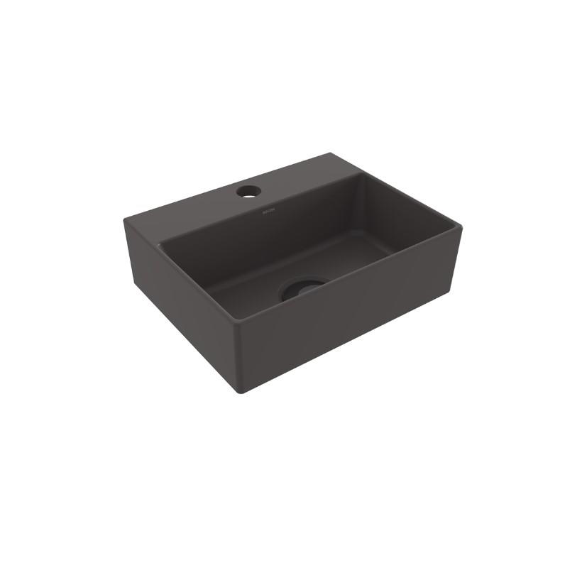 Bocchi Sottile Slim Line Dikdörtgen Lavabo 30x24 cm Mat Antrasit