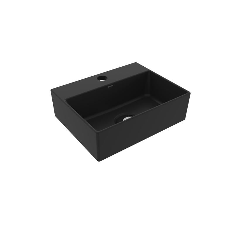 Bocchi Sottile Slim Line Dikdörtgen Lavabo 30x24 cm Mat Siyah