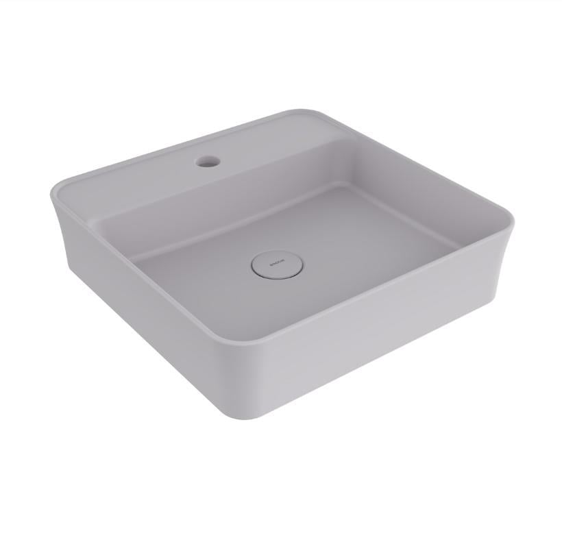 Bocchi Sottile Slim Line Kare Lavabo 45x45 cm Mat Gri