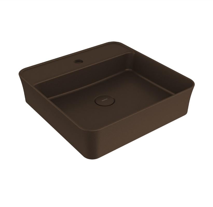 Bocchi Sottile Slim Line Kare Lavabo 45x45 cm Mat Bronz