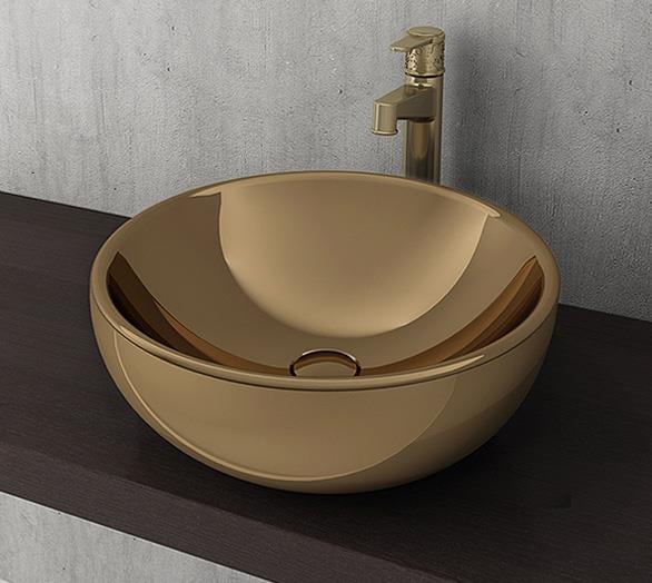 Bocchi Venezia Çanak Lavabo 45 cm Parlak Altın