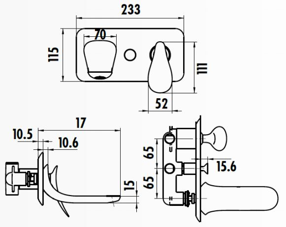 Creavit Foglia Ankastre Banyo Armatürü