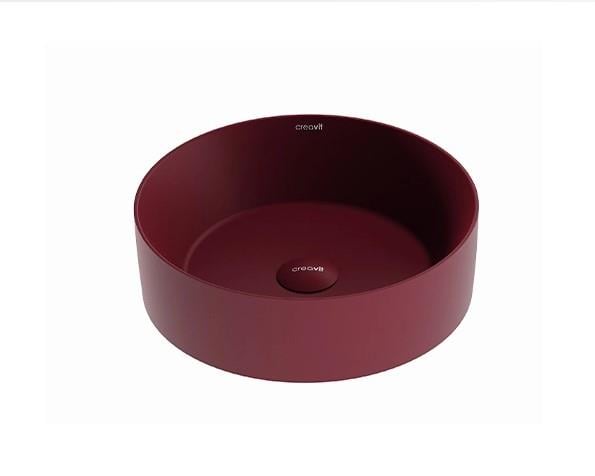 Creavit NC045.00BR Nice Tezgah Üzeri Lavabo Ø45 cm Berry