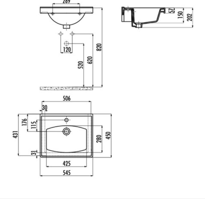 Creavit TF155 Sera Dolap Uyumlu Lavabo 55 cm Beyaz