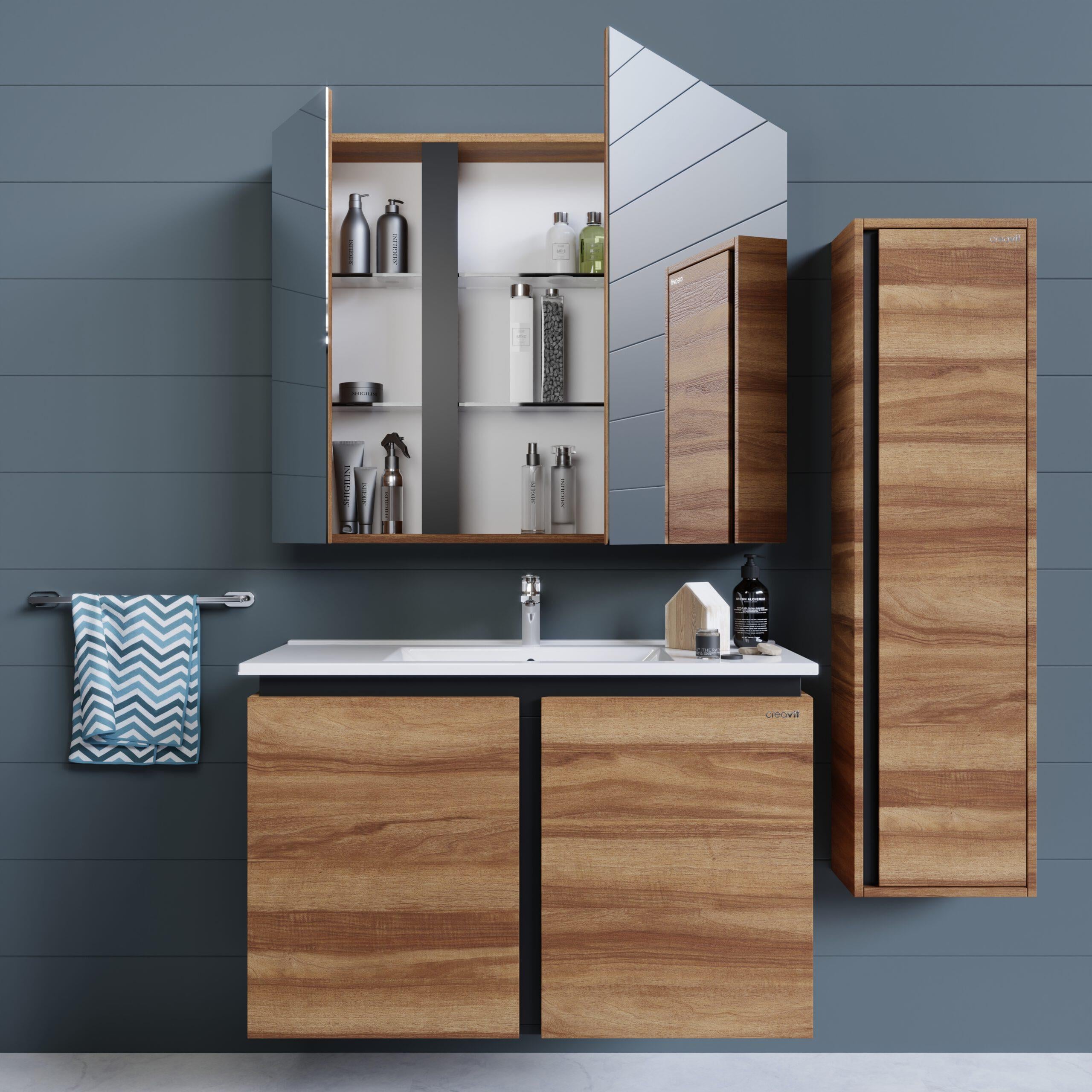 CREAVİT VERTİ 100 CM BANYO DOLABI TAKIMI