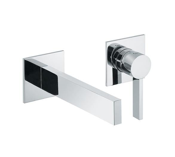 Cube Çift Delikli Ankastre Lavabo Bataryası Krom