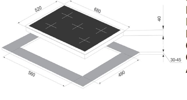 FRANKE NEW SQUARE BLACK GLASS OCAK FHNS 705 4G TC BK C