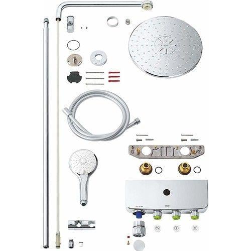 Grohe Euphoria SmartControl System 310 Duo Duvara Monte Termostatik Bataryalı Duş Sistemi