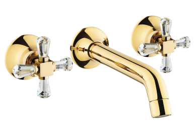 Juno Crystals from Swarovski Ankastre lavabo bataryası (sıva üstü grubu) altın