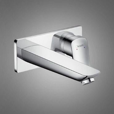 LOGIS Duvardan Tek Kollu Lavabo Bataryası 195 mm Gaga ile Krom