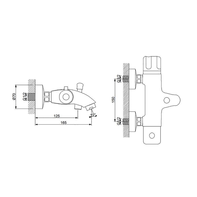 NEWARC TEKNO TEMOSTATİK BANYO BATARYASI