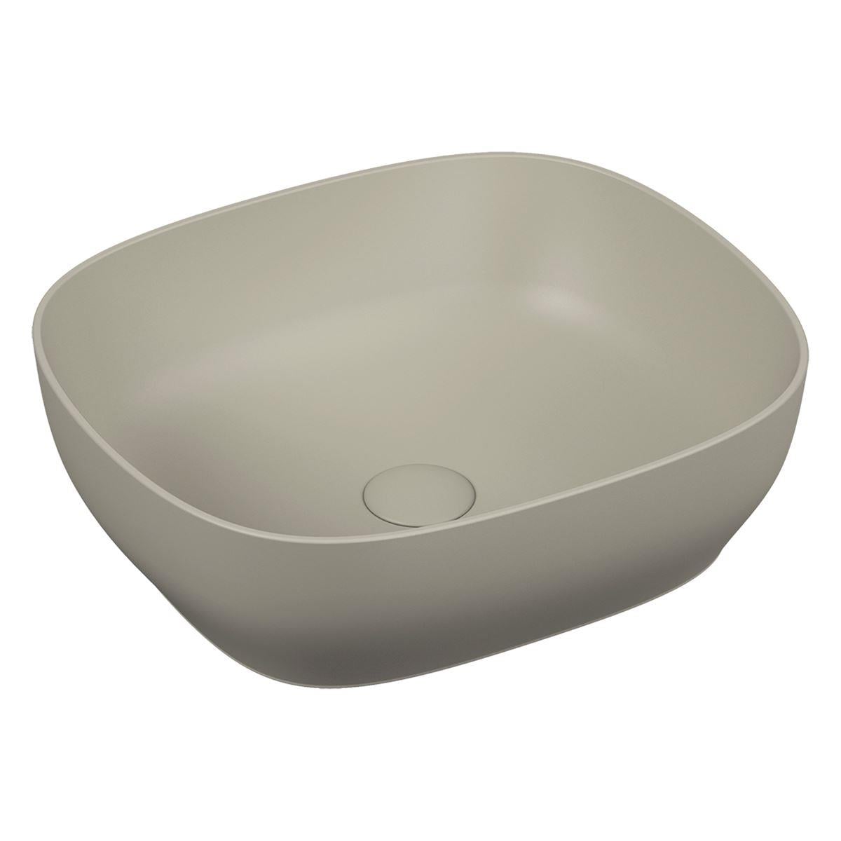 Outline Kare lavabo, 48 cm Mat Gri