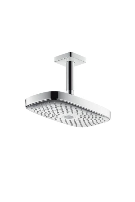 Raindance Select E 300 2jet Dikdörtgen Tepe Duşu Tavandan Beyaz/Krom