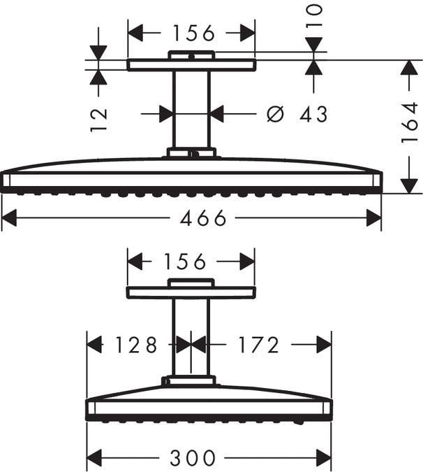 RAİNMARKER SELECT 460 3 JET TAVANDAN TEPE DUŞU BEYAZ KROM