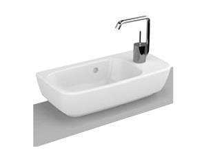 Shift Lavabo 50x25 cm Sağdan armatür delikli su taşma delikli Tezgah üstü kullanım
