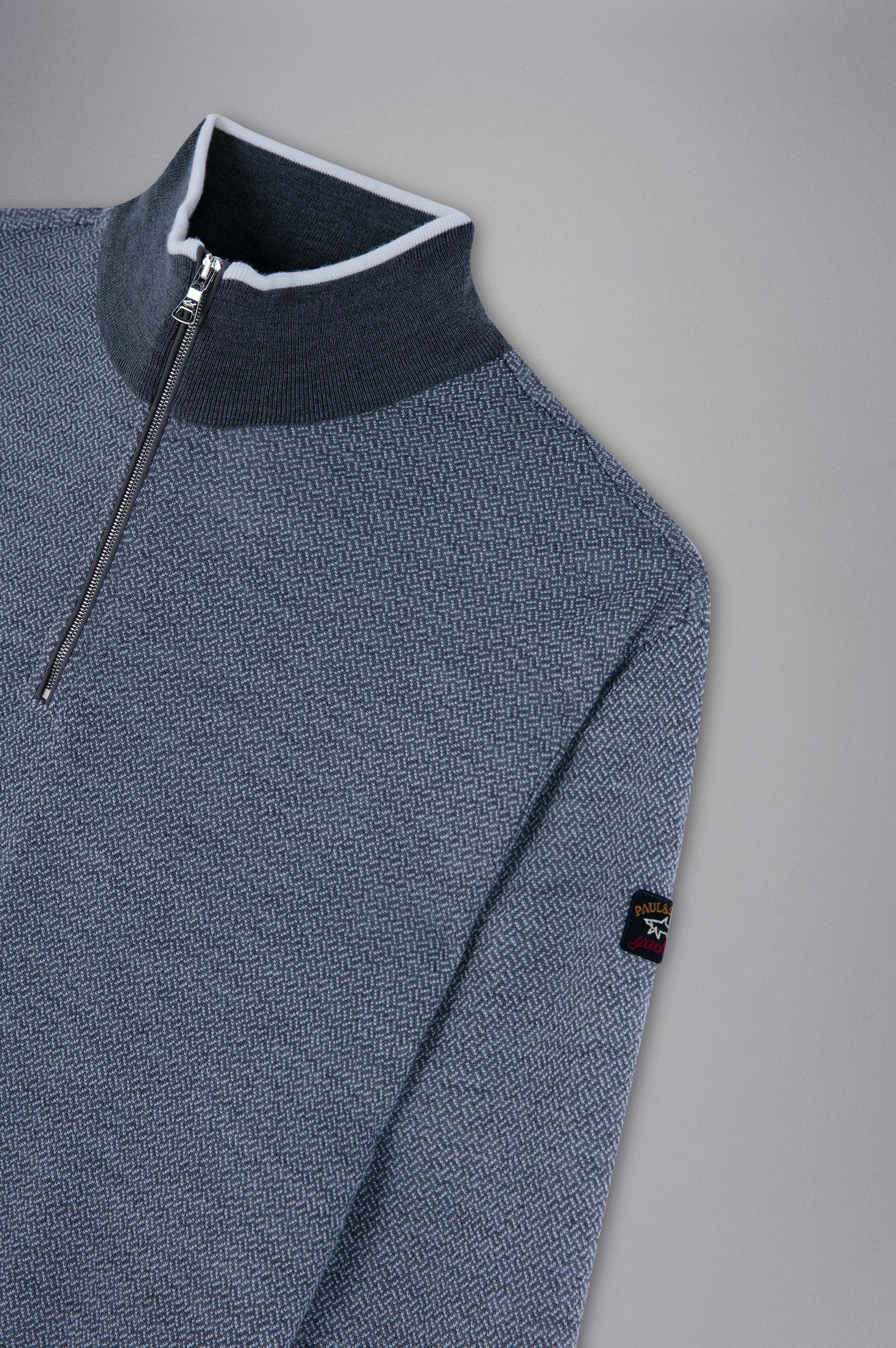 Üst GiyimPaul&SharkMENS ZIPPED PULLOVER C.W. WOOL