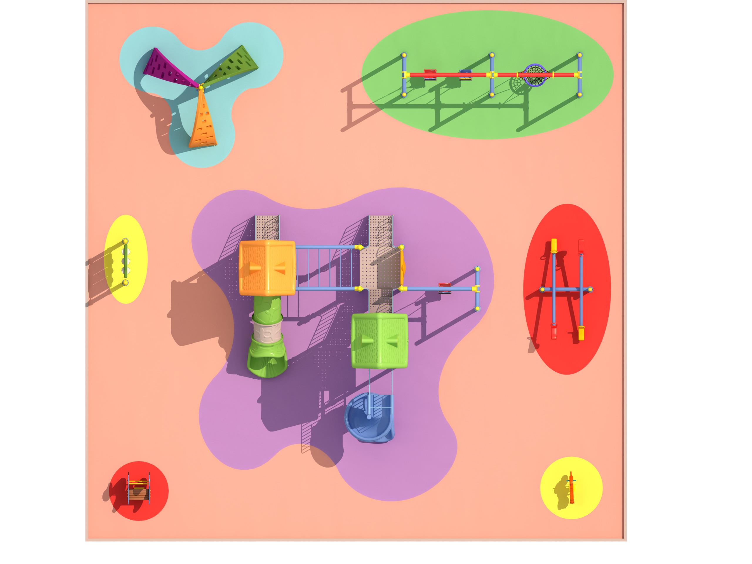 3 Kuleli • 2 Kaydıraklı Çocuk Oyun Grubu – ENJ‑03‑07