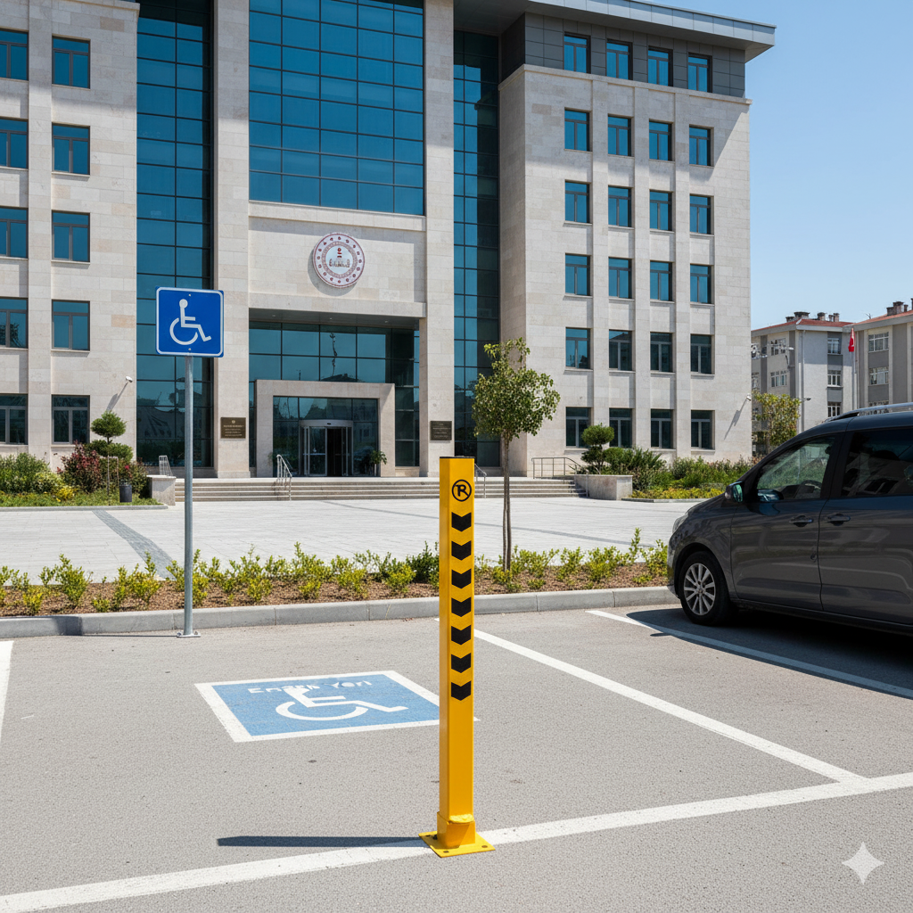 75 cm Kilitli Park Bariyeri – Asma Kilitli Otopark Güvenlik Sistemi