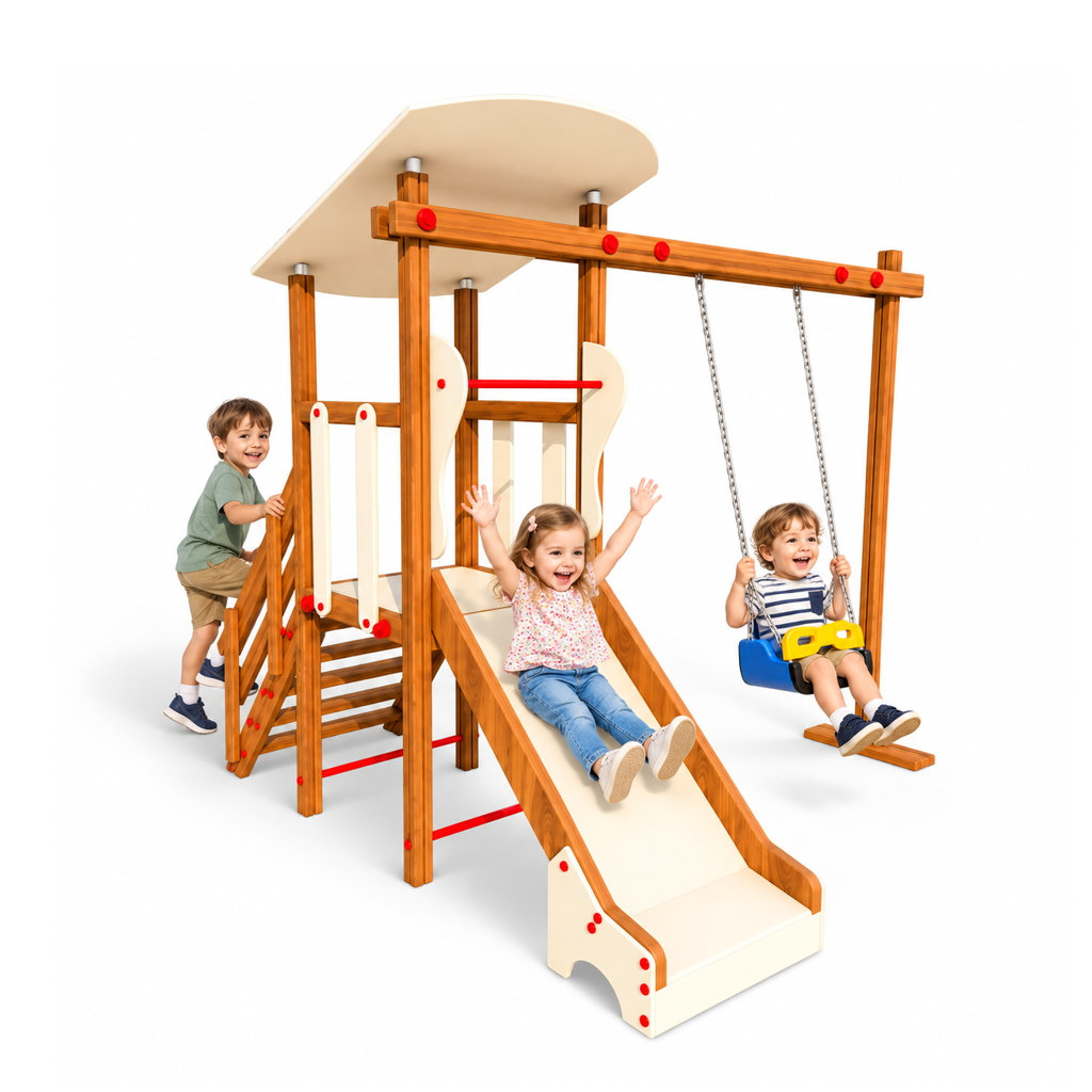 Wooden Indoor Playground – IC01 | For Preschool Age Group