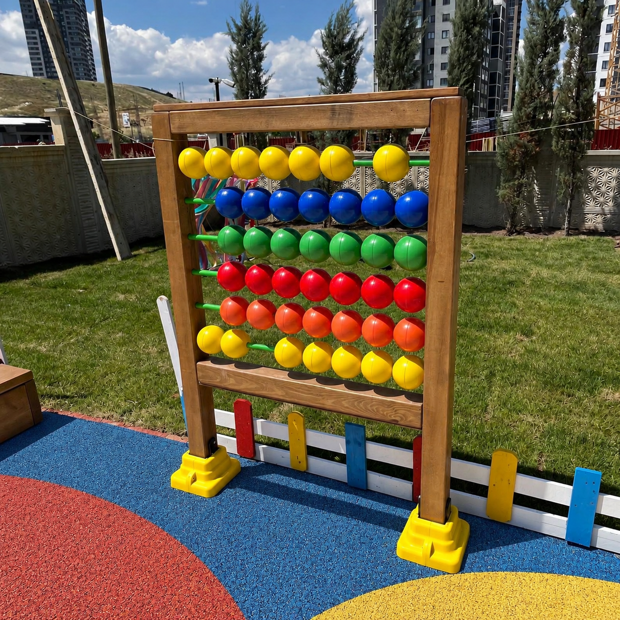 Wooden Playground Abacus Play Panel