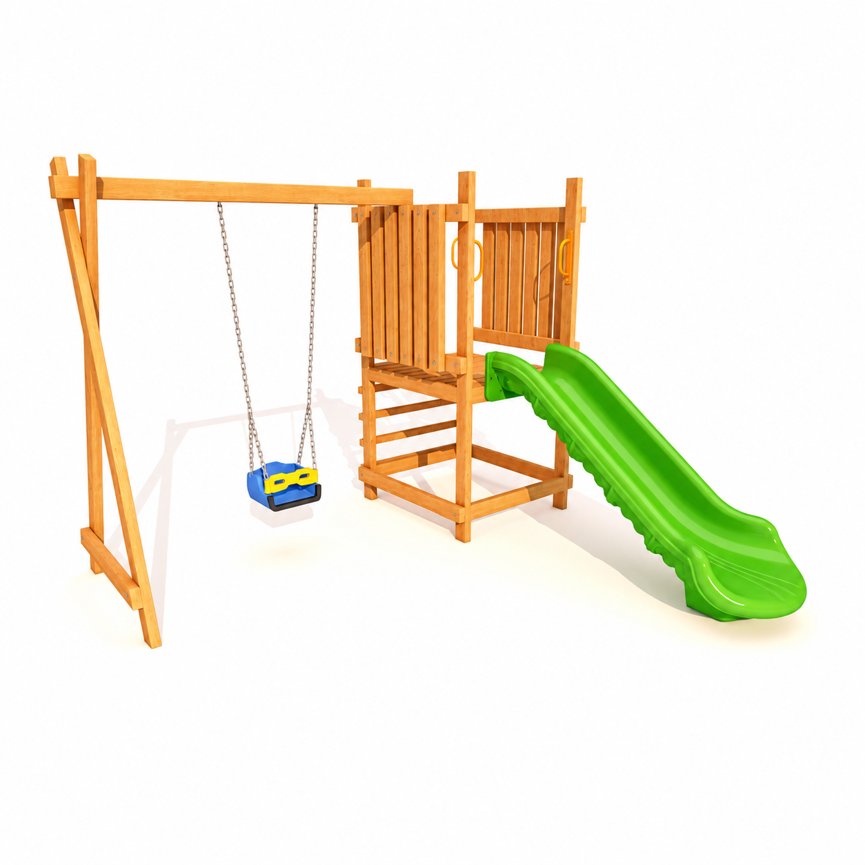 Wooden Outdoor Playground – SG22 | Eco Model with Tower and Swing