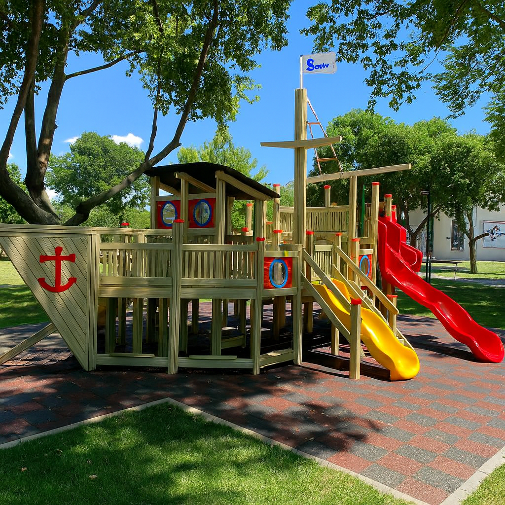 Wooden Ship Playground – SG14 | Ship-Themed Play Structure