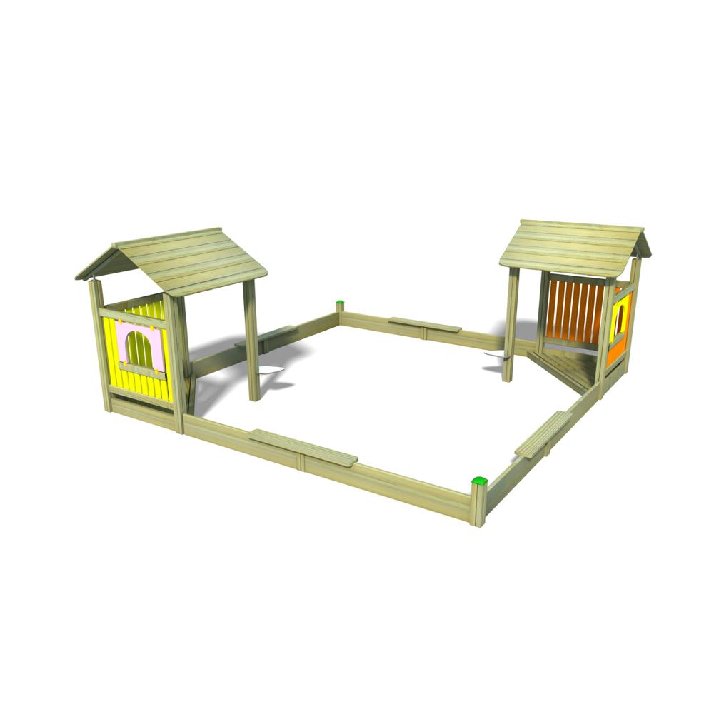 Ahşap Oyun Evi & Kum Havuzu