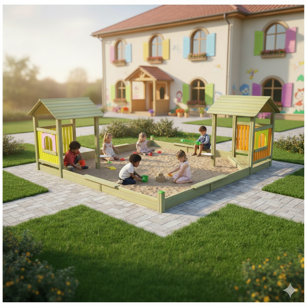 Ahşap Oyun Evi SG16, Ahşap Kum Havuzu Modeli