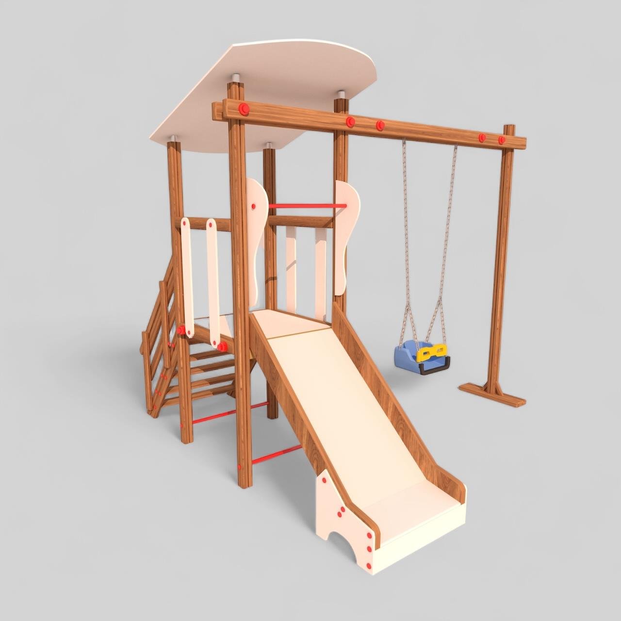 Wooden Indoor Playground – IC01 | Model 143 | For Preschool Age Group