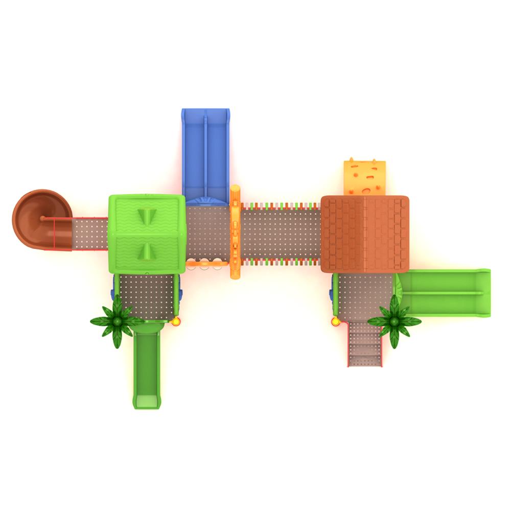 Altı Kuleli Dört Kaydıraklı Çocuk Oyun Grubu