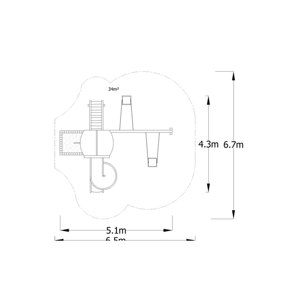 Bir Kuleli, İtfayeci Borusu & Salıncaklı Ahşap Çocuk Parkı