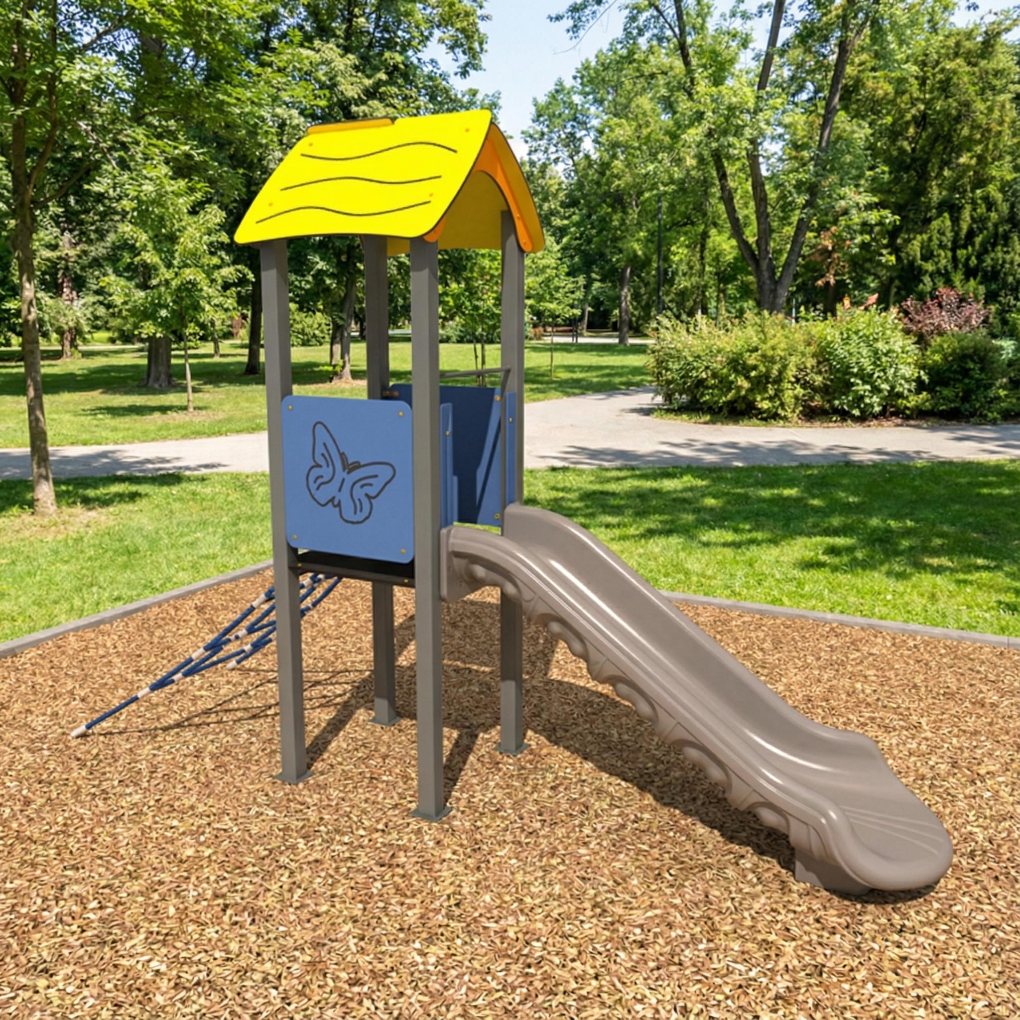 Bir Kuleli Kelebek Motifli Çocuk Oyun Parkı