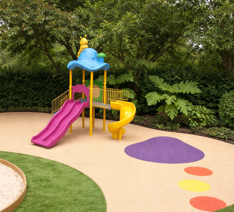 Çocuk Oyun Grubu 3.5x4m Mantar Çatılı