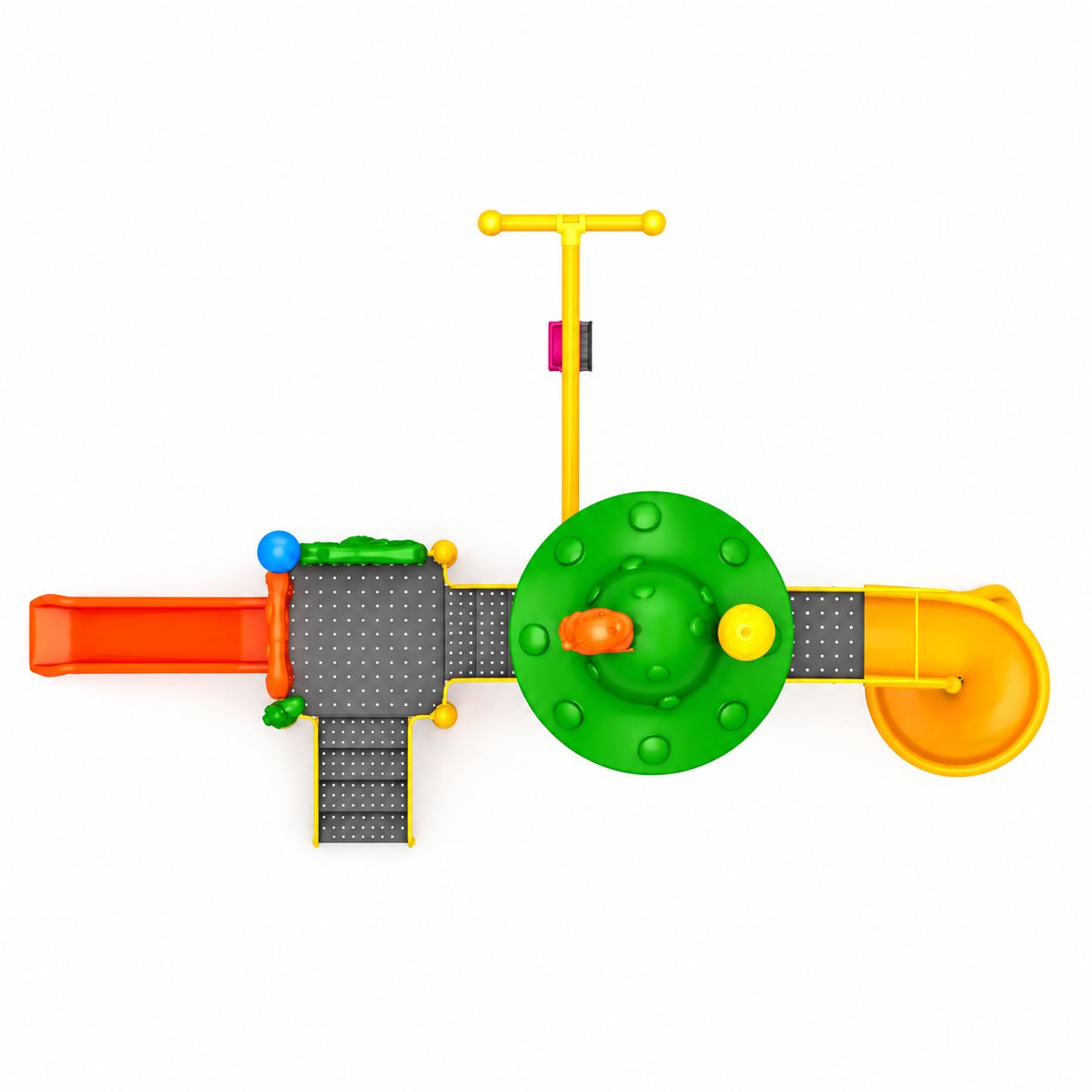 Mushroom Roof Playground Set – 7m x 5m with Two Slides