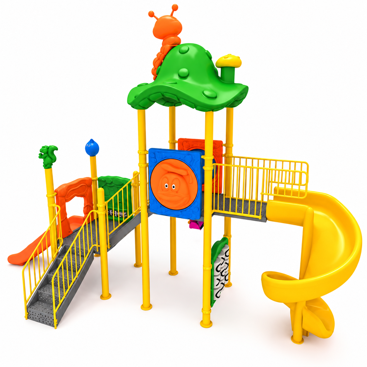 Mushroom Roof Playground Set – 7m x 5m with Two Slides