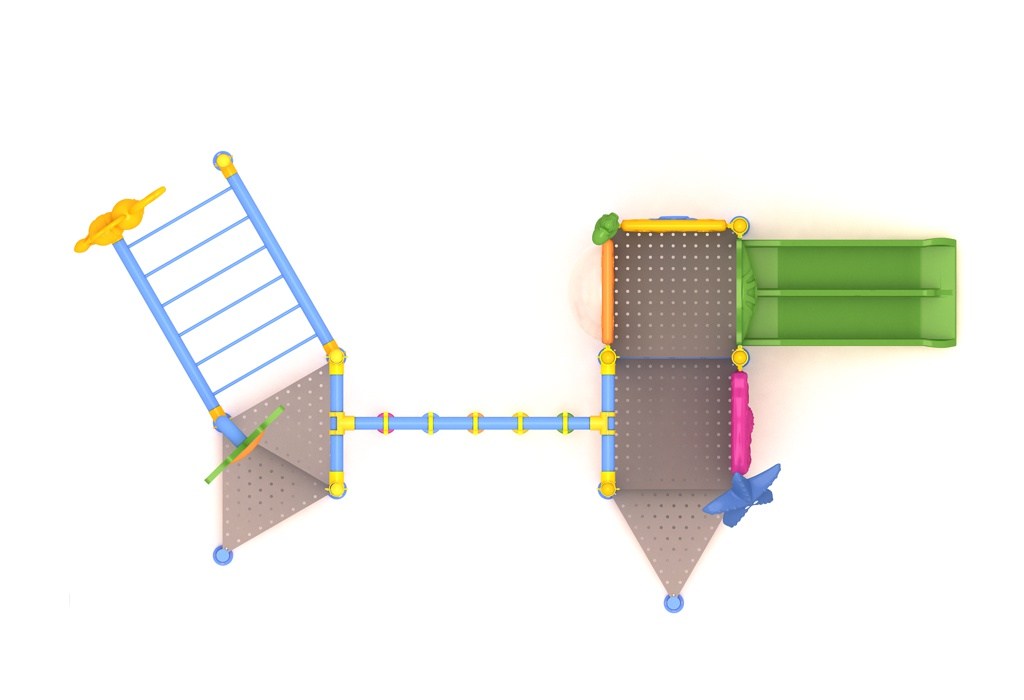 Multi-Activity Playground Set with Climbing Features – 8.5m x 4m