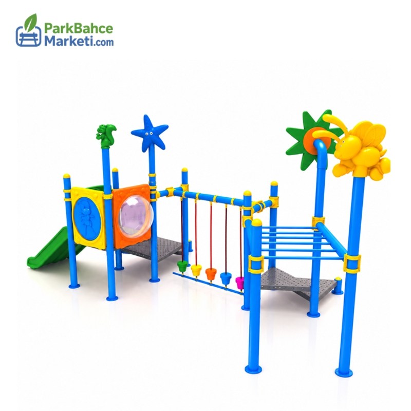 Multi-Activity Playground Set with Climbing Features – 8.5m x 4m