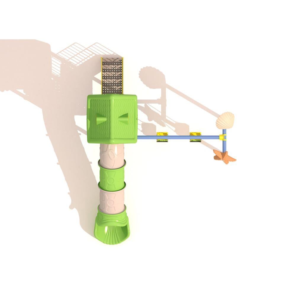 Çocuk Oyun Grubu Bir Kuleli - Tüp Kaydıraklı Ev Çatılı Model