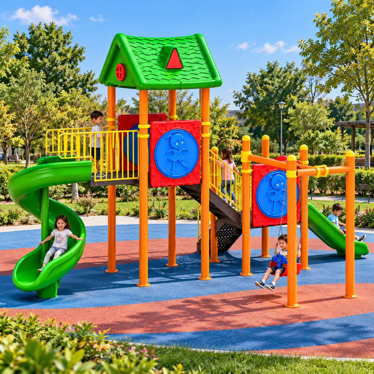 Çocuk Oyun Grubu İki Kuleli, Ev Temalı 7.5mx5.25m